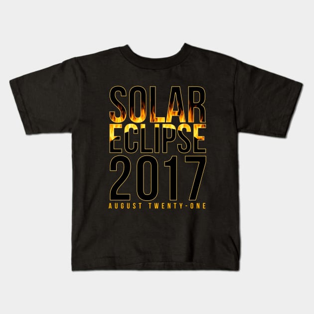 BOLD solar eclipse 2017 shirt Kids T-Shirt by dlinca